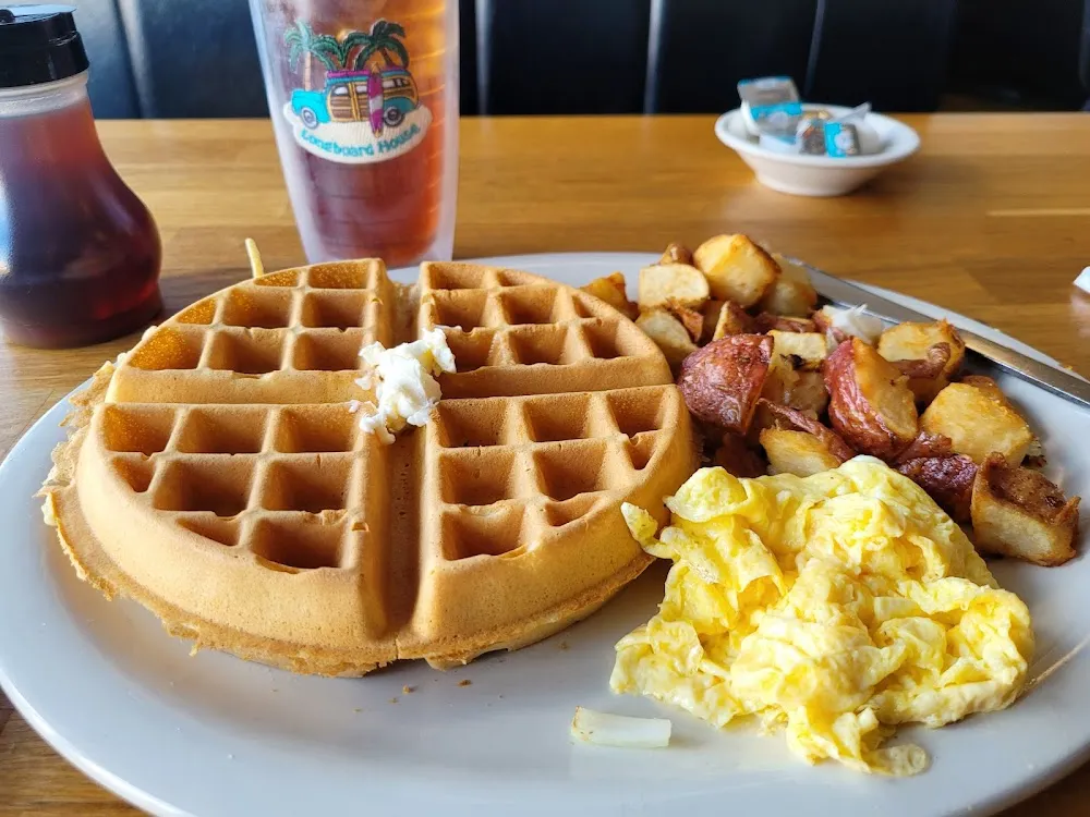 Waffle Home Fries and Scrambled Egg